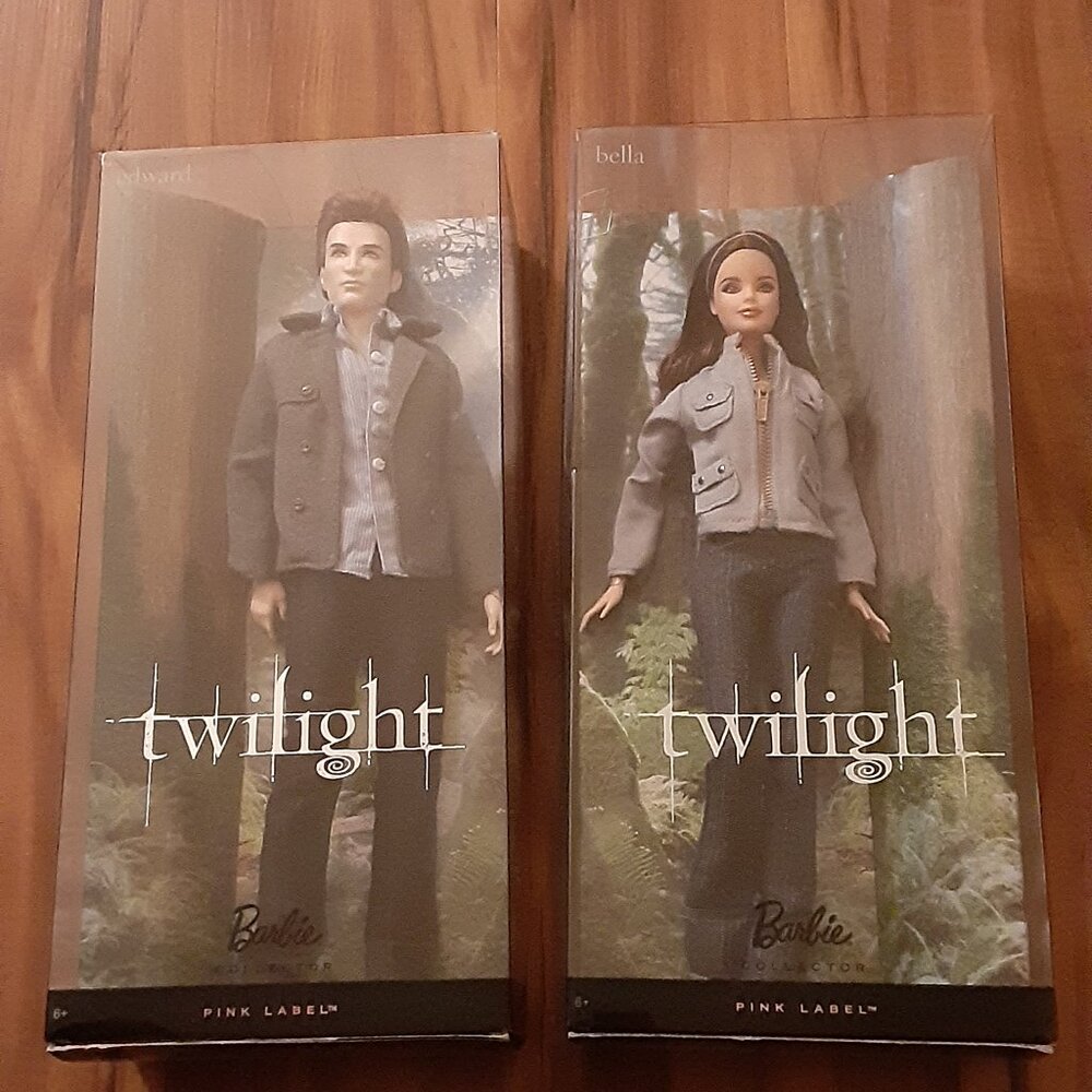 2 Barbie collection Pink Label Twilight dolls---Edward and Bella
